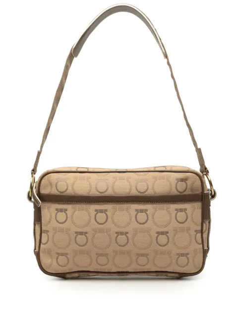 Ferragamo Pre-Owned 2010-2026 Gancini Canvas shoulder bag Neutrals BSK9QP7Q5TFQC7SZ