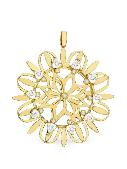 Carol Kauffmann Mandala sapphire and diamond necklace Gold PGM02CORECTG60