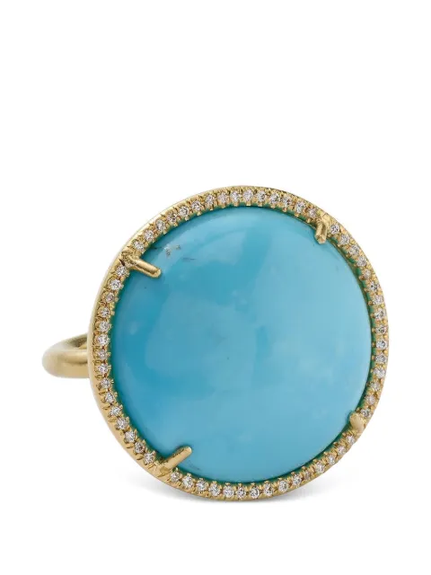 Irene Neuwirth Cassic turquoise and diamond ring Gold R45KT