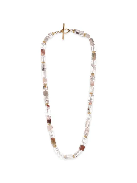 EDINA KISS garden quartz and sapphire beaded necklace Gold EKBN105