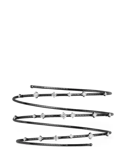 Mattia Cielo diamond three-row bracelet Black LJWR076D