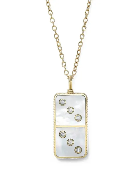Retrouvaí Domino mother of pearl and diamond necklace Gold NL060001