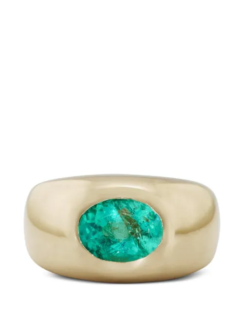 Jacquie Aiche emerald oval dome ring Gold 20011192