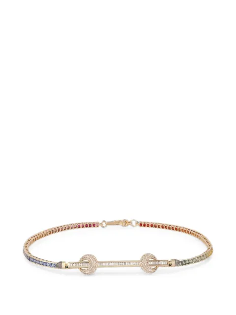 Ananya Chakra multi-stone tennis necklace Gold HBRN24187L