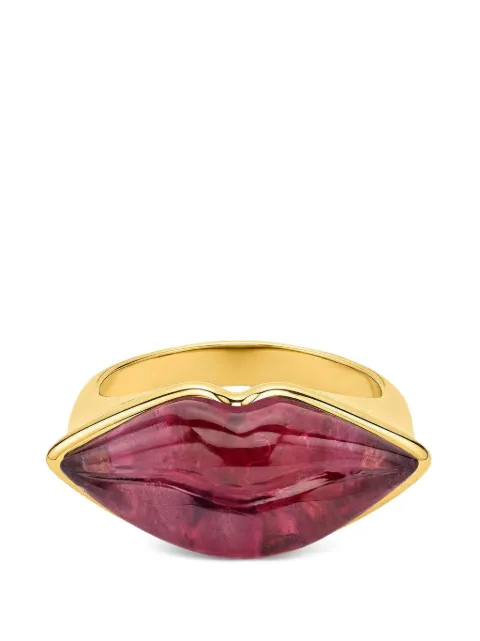 EDINA KISS lip-shaped tourmaline ring Gold EKR111