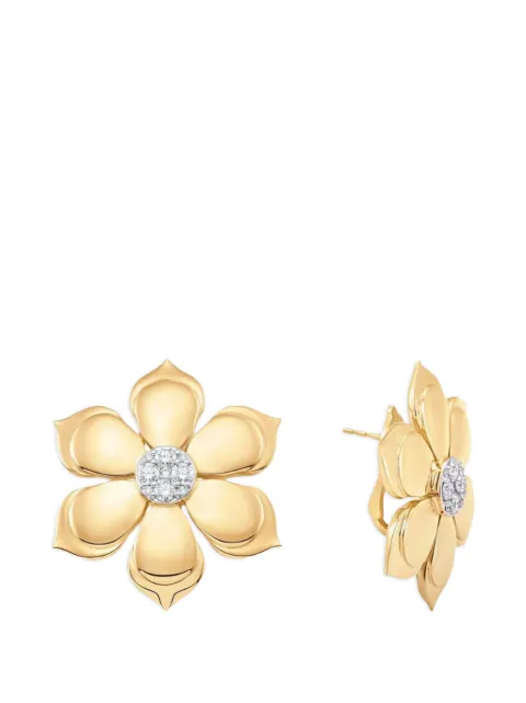 Sara Weinstock Lierre diamond flower earrings Gold LIYWPFSLST