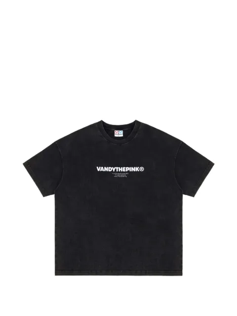 VANDYTHEPINK Time to Work graphic-print T-shirt Black VTPTTWTBLK