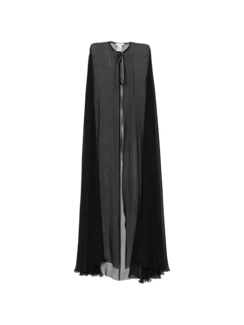 Zuhair Murad silk chiffon cape Black SAP2601301