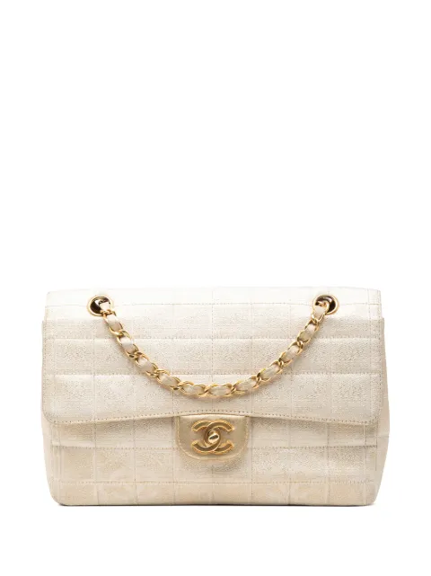 CHANEL Pre-Owned 2000-2002 New Travel Line Medium Metallic Nylon Single Flap shoulder bag Gold 3AMGBQGOGDF149R6