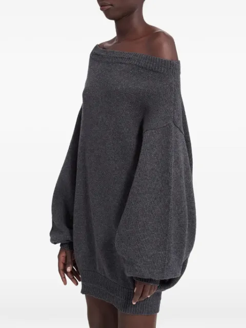 MM6 Maison Margiela merino-wool knitted dress Grey S52DA0100M13287