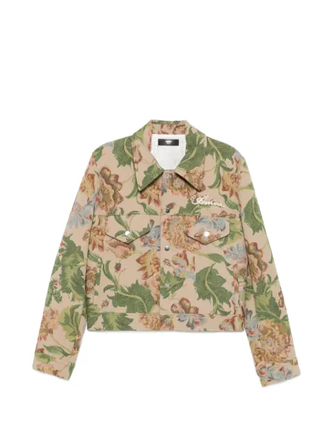AMIRI floral-tapestry logo-embroidered jacket Neutrals AM426JA068004C