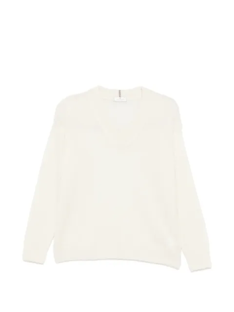 PANICALE V-neck drop-shoulder sweater Neutrals D390402V