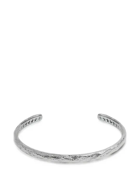 TWOJEYS small Organic textured bangle bracelet Silver 93084