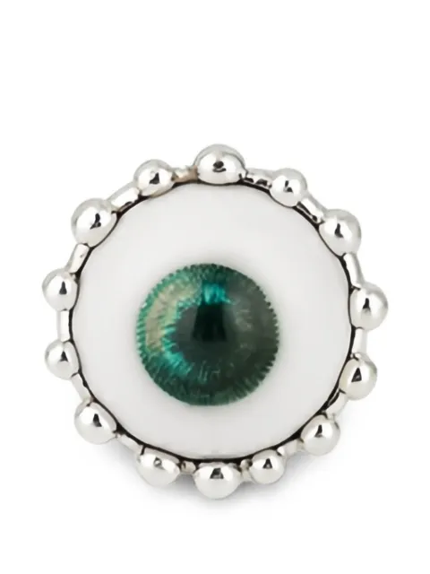 POISONED HEARTS ceramic eye-motif ring Silver 46268