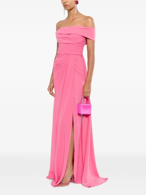 Zuhair Murad off-shoulder draped gown Pink SDR2605801