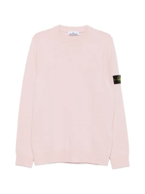 Stone Island logo-patch sweater Pink L2S155100072S00A3