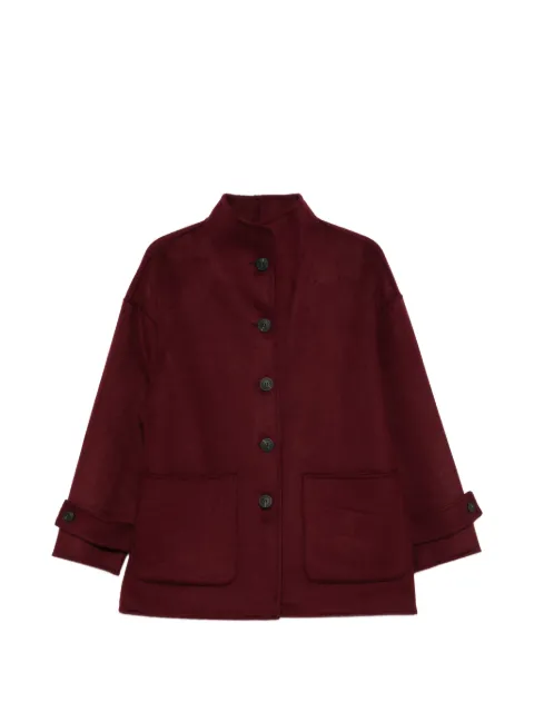 THE DYNAMIS STUDIO button-up wool coat Red DS27F26
