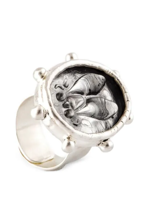 POISONED HEARTS fly-embossed signet ring Silver 61981