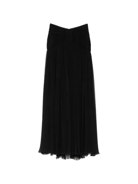Zuhair Murad draped slit skirt Black SSK26073BK