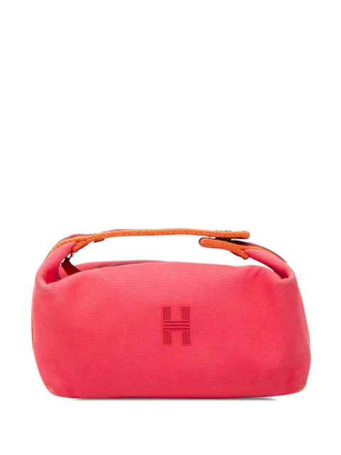 Hermès Pre-Owned 2000-2026 Small Toile Bride A Brac Case vanity bag Pink ZYQKHL7CUX4QCEU8