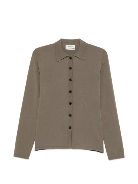 System scarf-detail button-up cardigan Neutrals SY2G8KCDT01W
