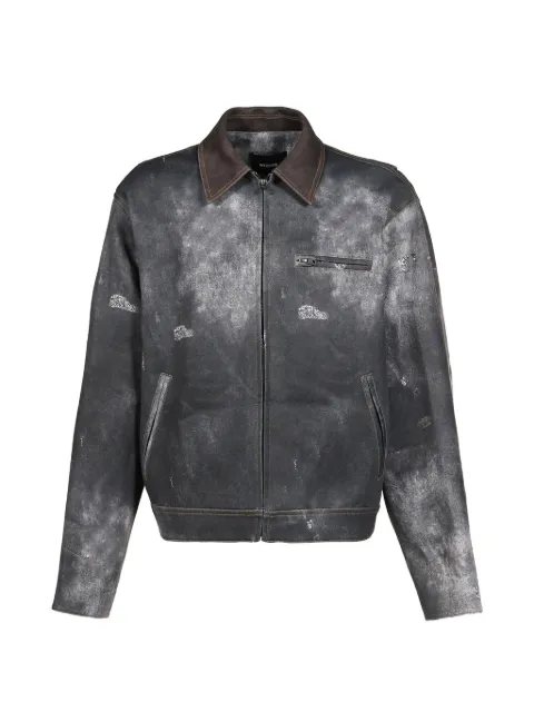 We11done distressed faded-effect jacket Grey WDJK226011U