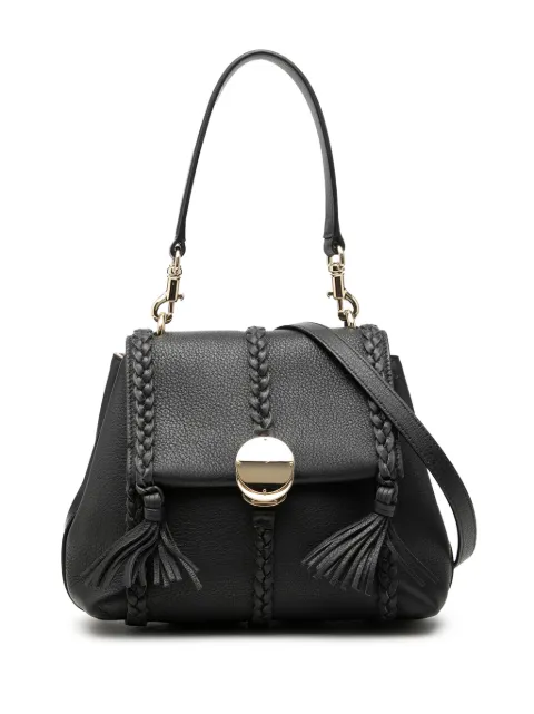Chloé Pre-Owned 2023 Small Grained Calfskin Penelope Soft satchel Black GJZFXRECS7VNWRTZ