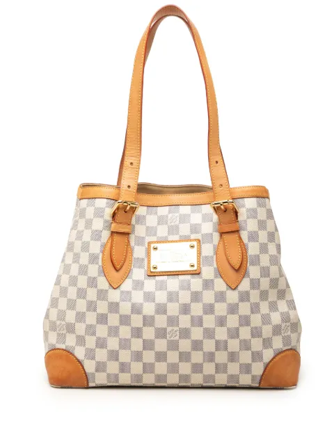 Louis Vuitton Pre-Owned 2008 Damier Azur Hampstead MM tote bag White FL65AXA3BC21IFAW