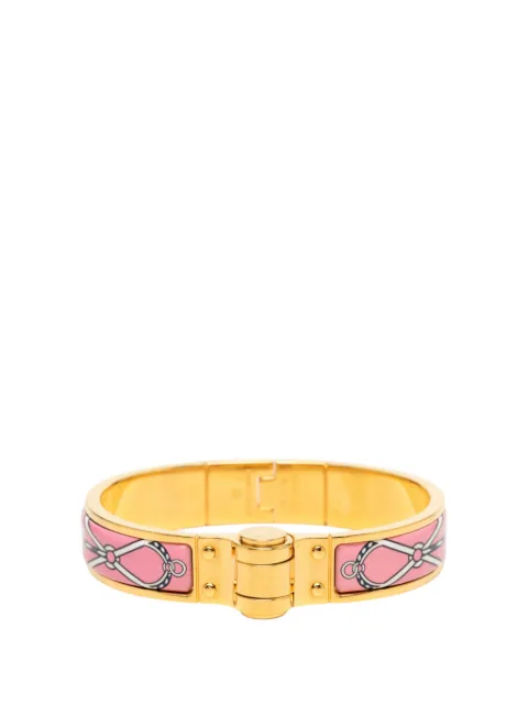 Hermès Pre-Owned 2000-2020 Narrow Charniere Uni Enamel Bracelet costume bracelet Gold CY6TS3LRQH8033LE