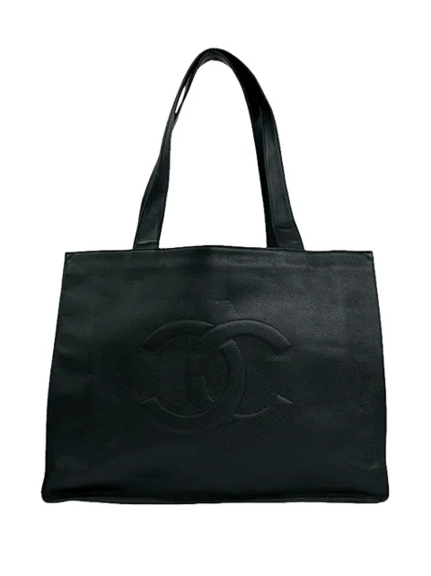 CHANEL Pre-Owned 1996-1997 CC Caviar tote bag Black 6VC20THTFYMQBO65