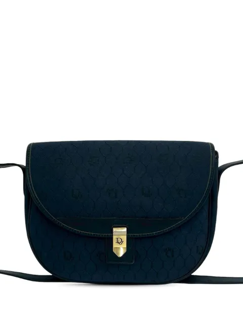 Christian Dior Pre-Owned 20th Century Honeycomb Canvas crossbody bag Blue NR7TO1Y8ZDK8Z3JS