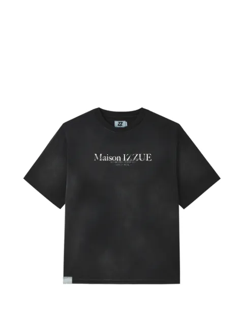 izzue logo-print cotton T-shirt Black IZXTEM01050X