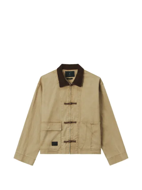 FIVE CM toggle-fastening corduroy-collar jacket Neutrals 5CXLJM00513X
