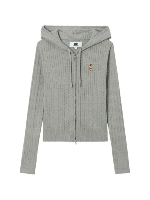 CHOCOOLATE cable-knit zip-up cardigan Grey B1XCDW02155X