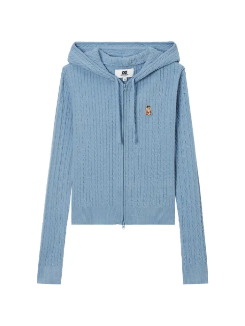 CHOCOOLATE cable-knit embroidered cardigan Blue B1XCDW02155X