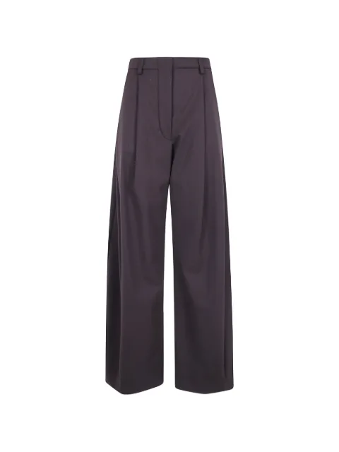 THELATEST pleated wide-leg trousers Grey TLWE3111W0206ABTP