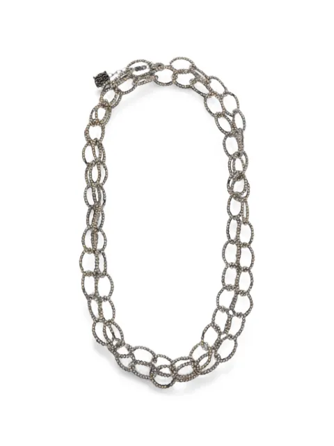 PANICALE beaded layered necklace Grey D39NECKLACE4