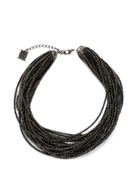 PANICALE multi-strand beaded necklace Black D39NECKLACE6