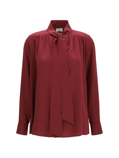 Jacob Cohën bow detail gathered blouse Red JDMC0110T912A