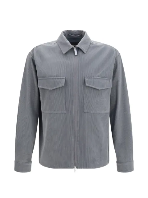 Laminar zip-up corduroy shirt jacket Grey CM00016UL12894