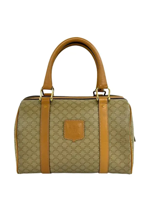 Celine Pre-Owned 20th Century Macadam Coated Canvas boston bag Neutrals HD3TP4L6XXA7POUE