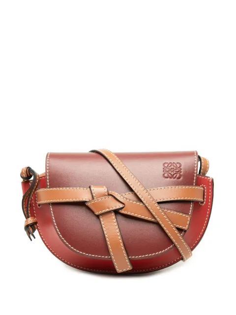 Loewe Pre-Owned 2019 Mini Tricolor Leather Gate crossbody bag Red GGU0KN4YLS8MHEP0