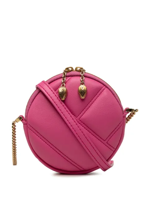 Bvlgari Pre-Owned 2010-2026 Leather Serpenti Cabochon Round crossbody bag Pink GJJDOAH1TDR2NB1A