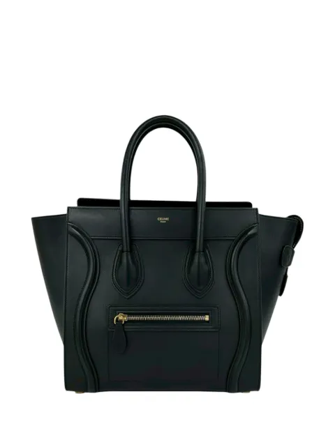 Celine Pre-Owned 2018 Micro Smooth Calfskin Luggage tote bag Black G14G1BNU3SK0ST0S