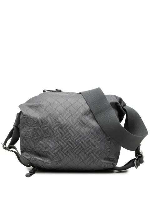 Bottega Veneta Pre-Owned 2012-2026 Nylon Intrecciato Trekking shoulder bag Grey SC4LDEZSA7P3OFFT