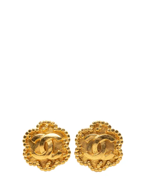 CHANEL Pre-Owned 1990-2010 CC Gold Plated Flower Clip On Earrings costume earrings Gold R8QXRF1WV82CXYJF