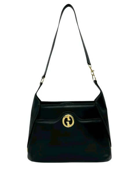 Gucci Pre-Owned 2000-2015 Leather 1973 shoulder bag Black QUMUY90XATEOB5D3