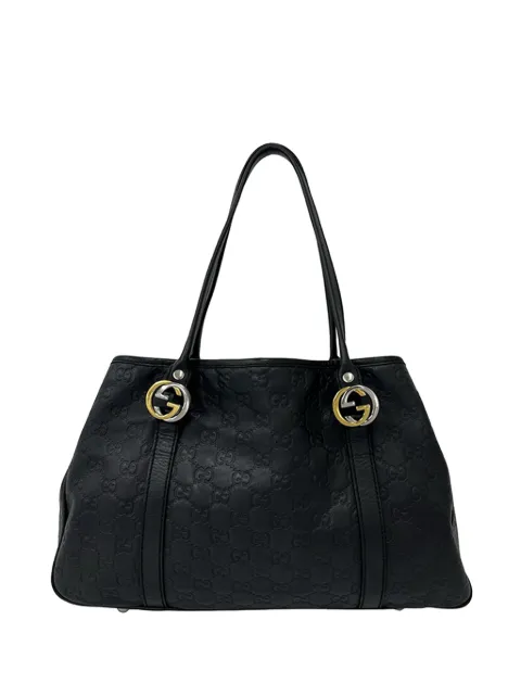 Gucci Pre-Owned 2000-2015 Guccissima Twins tote bag Black 7EV0QS2ZG923ZJ6E