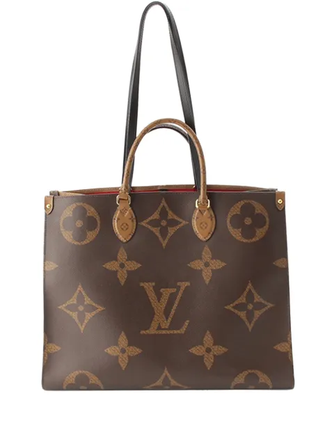 Louis Vuitton Pre-Owned 2021-2026 Monogram Reverse Giant OnTheGo GM satchel Brown 6OFTH7H57EQ6SE41