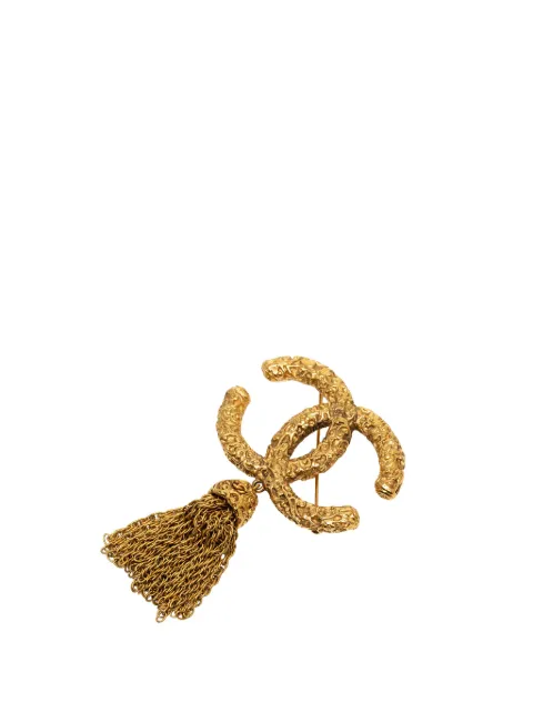 CHANEL Pre-Owned 1993 CC Gold Plated Tassel Lava Fringe Brooch costume brooch Gold 27FXW8EUL7DYDIPH